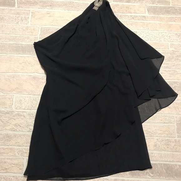 Little black dress 8 EUC JS Boutique rhinestone - Picture 1 of 4